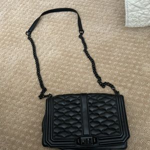 Rebecca Minkoff black purse with black chain handle